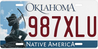 OK license plate 987XLU
