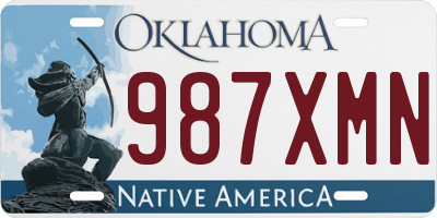 OK license plate 987XMN