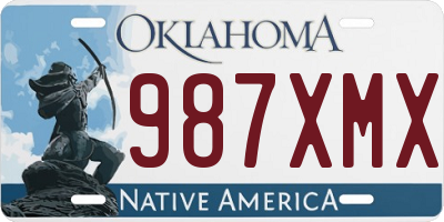 OK license plate 987XMX