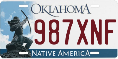 OK license plate 987XNF