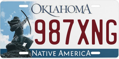 OK license plate 987XNG