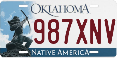 OK license plate 987XNV