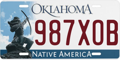 OK license plate 987XOB