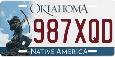 OK license plate 987XQD