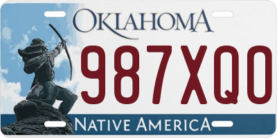 OK license plate 987XQO