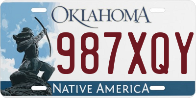 OK license plate 987XQY