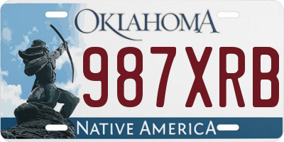OK license plate 987XRB