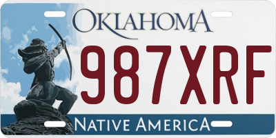 OK license plate 987XRF