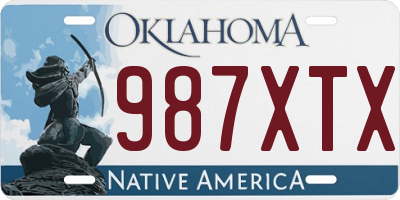 OK license plate 987XTX