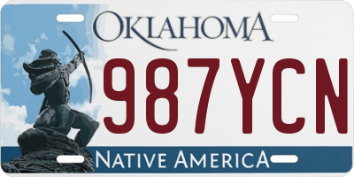 OK license plate 987YCN