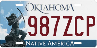 OK license plate 987ZCP