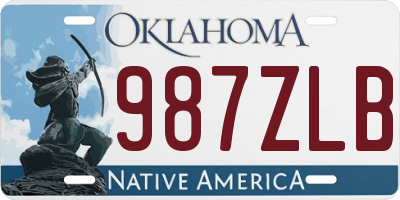 OK license plate 987ZLB