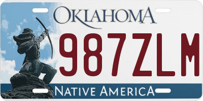 OK license plate 987ZLM