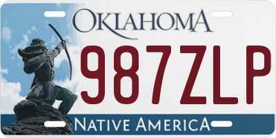 OK license plate 987ZLP