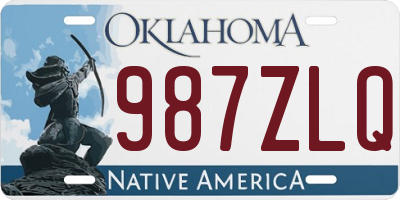 OK license plate 987ZLQ