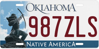 OK license plate 987ZLS