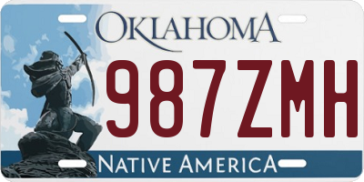 OK license plate 987ZMH