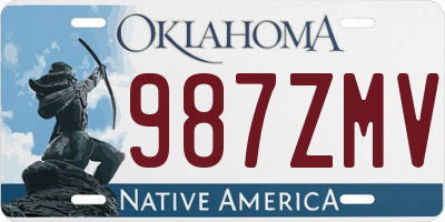 OK license plate 987ZMV