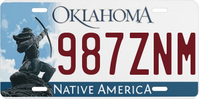 OK license plate 987ZNM