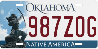 OK license plate 987ZOG