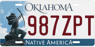 OK license plate 987ZPT