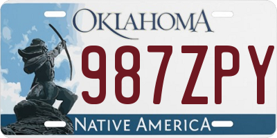 OK license plate 987ZPY