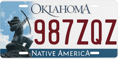 OK license plate 987ZQZ