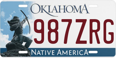 OK license plate 987ZRG