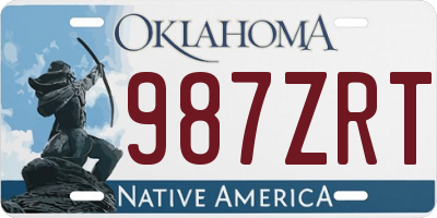 OK license plate 987ZRT