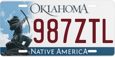 OK license plate 987ZTL