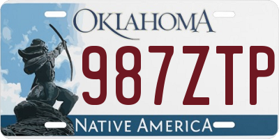 OK license plate 987ZTP