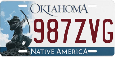 OK license plate 987ZVG