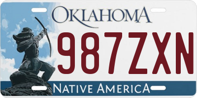 OK license plate 987ZXN