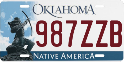 OK license plate 987ZZB