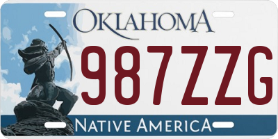 OK license plate 987ZZG