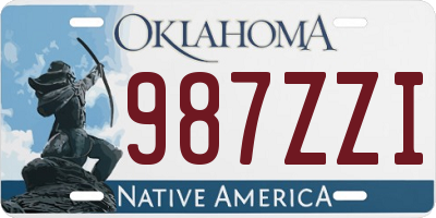 OK license plate 987ZZI