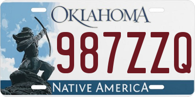 OK license plate 987ZZQ