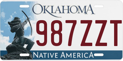 OK license plate 987ZZT