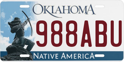 OK license plate 988ABU