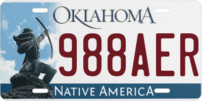 OK license plate 988AER