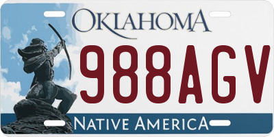 OK license plate 988AGV