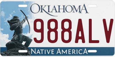 OK license plate 988ALV