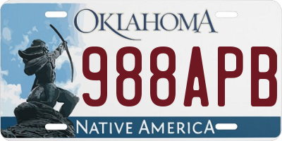 OK license plate 988APB