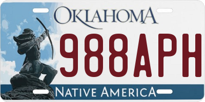 OK license plate 988APH