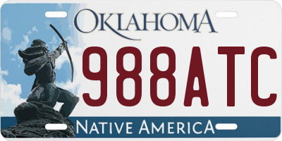 OK license plate 988ATC