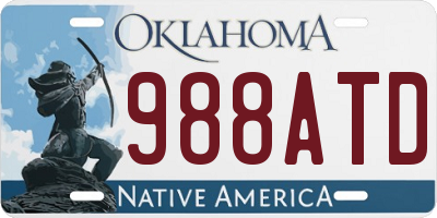 OK license plate 988ATD