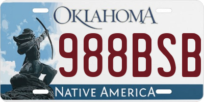 OK license plate 988BSB