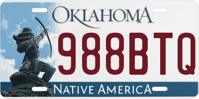 OK license plate 988BTQ