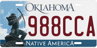 OK license plate 988CCA