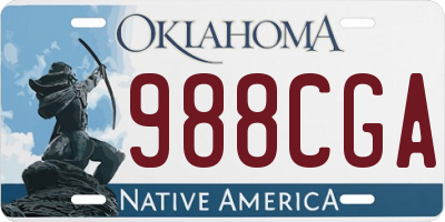 OK license plate 988CGA